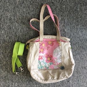Haiku beige and pink bag